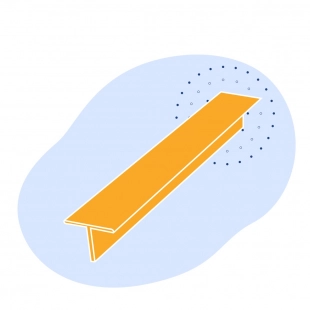 Алюминиевый тавр 50х46х2 мм 1561 420399 ГОСТ 13622-91