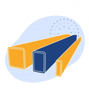 Труба профильная нержавеющая прямоугольная 50х20х1 мм AISI 304