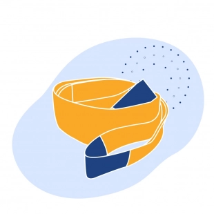 Строп двухпетлевой текстильный фиолетовый 1 т 1.5 м