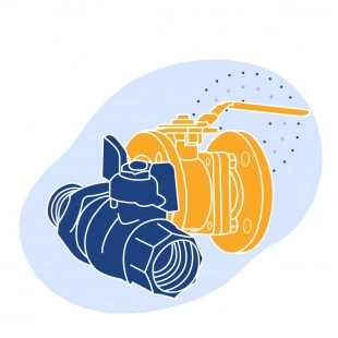 Титановый кран шаровой проходной без присоединительных фланцев ДУ 100 мм РУ 25 кгс/см2 ГОСТ 9702-87