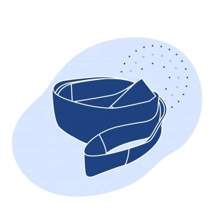 Строп двухпетлевой текстильный фиолетовый 1 т 1.5 м