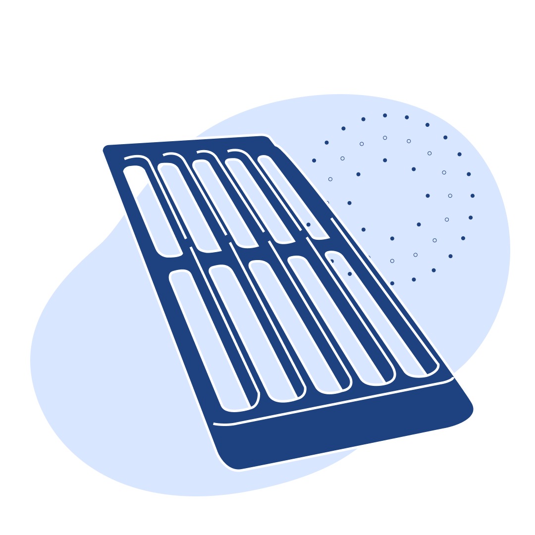 Чугунный колосник 740x210 мм СЧ18