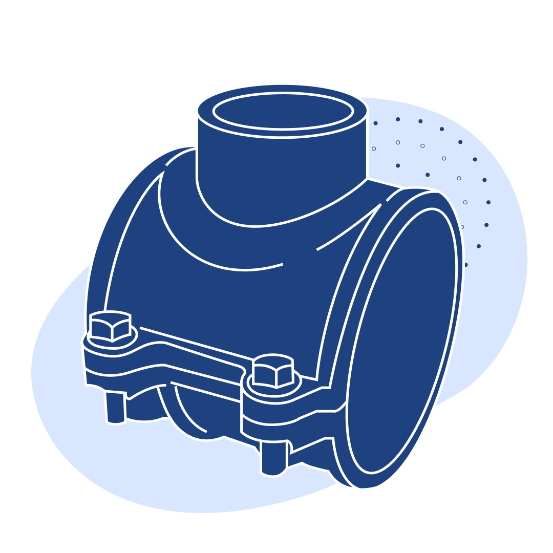 Седелка чугунная Ду 800 мм ГОСТ 5525-89